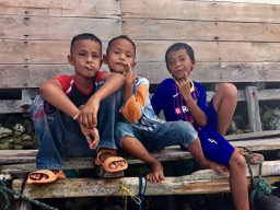 Ujung Sialat, kids, docks, solo kayaking, kayaking, banyak islands, sumatra, indonesia